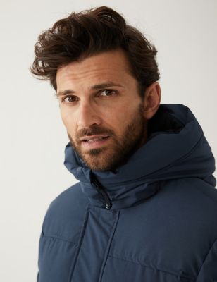 

Mens M&S Collection Hooded Puffer Jacket with Thermowarmth™ - Dark Pewter, Dark Pewter