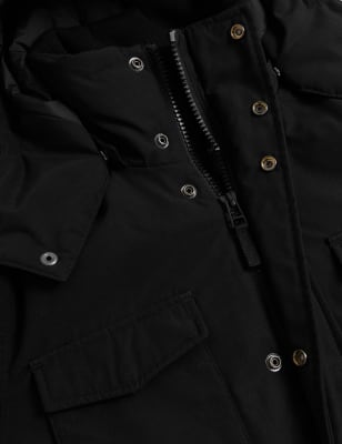 

Mens M&S Collection Padded Parka Jacket with Thermowarmth™ - Black, Black