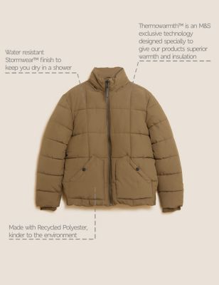 

Mens M&S Collection Hooded Puffer Jacket with Thermowarmth™ - Camel, Camel