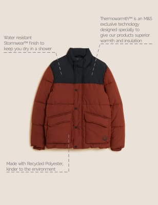 

Mens M&S Collection Puffer Jacket with Thermowarmth™ & Stormwear™ - Rust Mix, Rust Mix