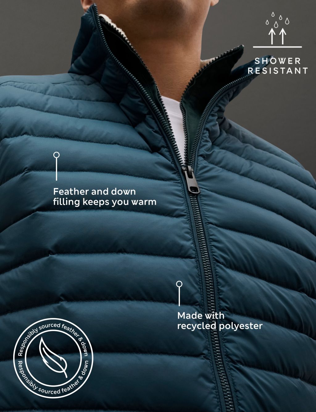 Feather and Down Gilet with Stormwear™ image 7