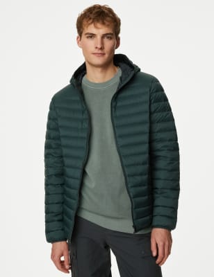 

Mens M&S Collection Feather and Down Jacket with Stormwear™ - Bottle Green, Bottle Green