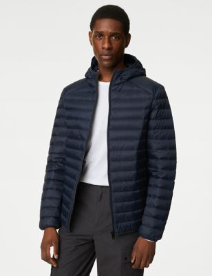 M&S Mens Feather and Down Jacket with Stormweartm - MREG - Navy, Navy,Black