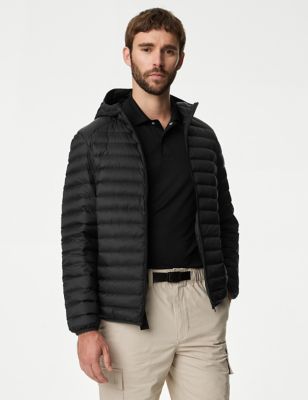 M&S Mens Feather and Down Jacket with Stormwear - XXXLLNG - Black, Black,Navy