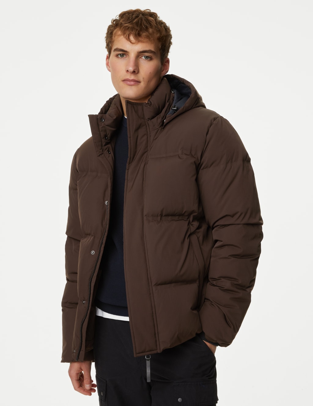 Feather Down Puffer Jacket with Stormwear