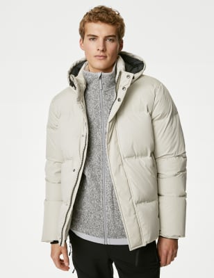 

Mens M&S Collection Feather & Down Puffer Jacket with Stormwear™ - Stone, Stone