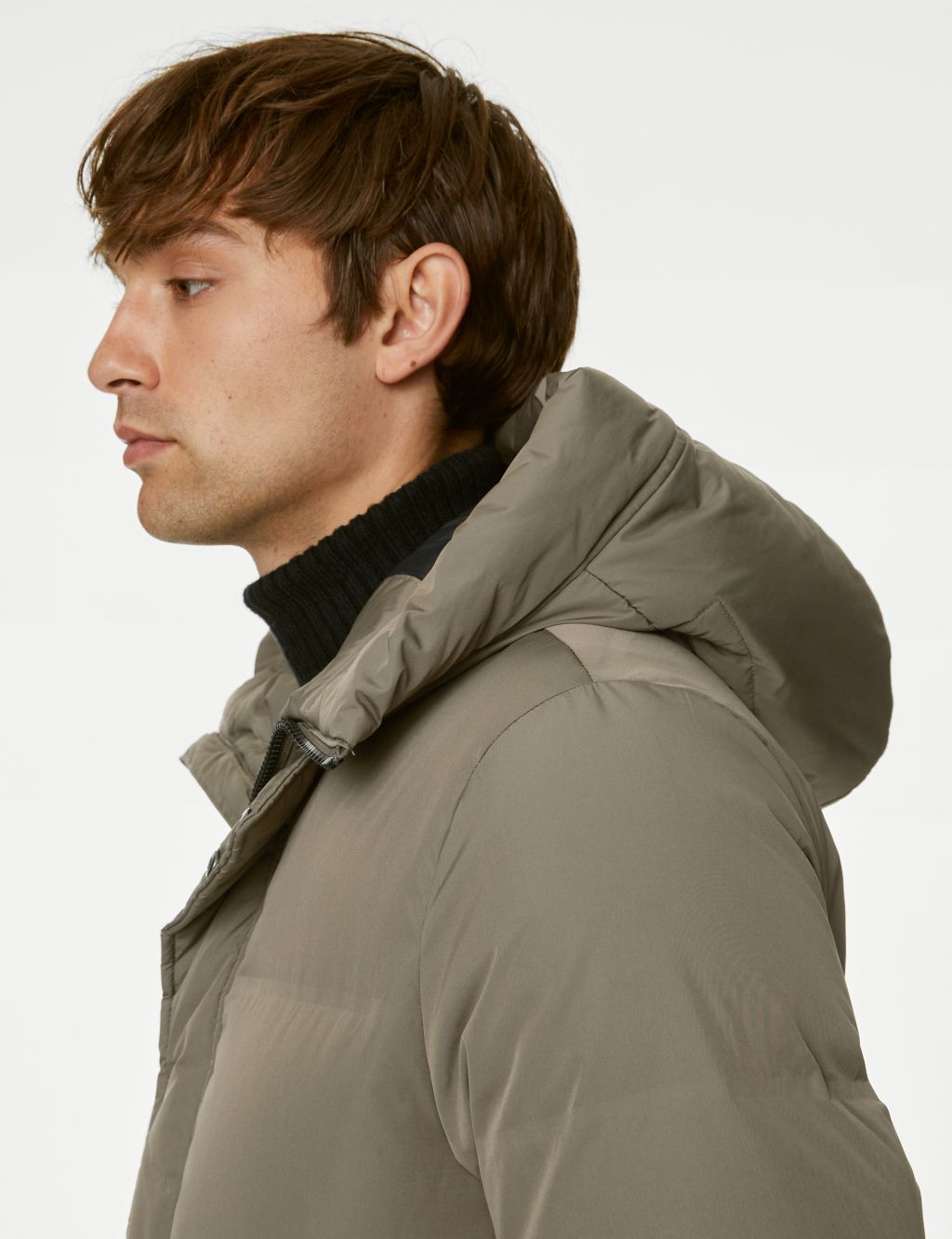 Feather & Down Padded Hooded Puffer Jacket with Stormwear™ image 4