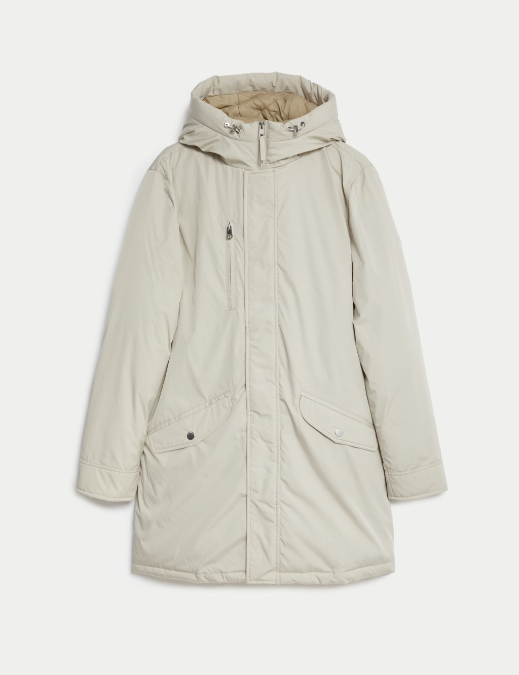 Hooded Feather and Down Parka Jacket with Stormwear™ image 2