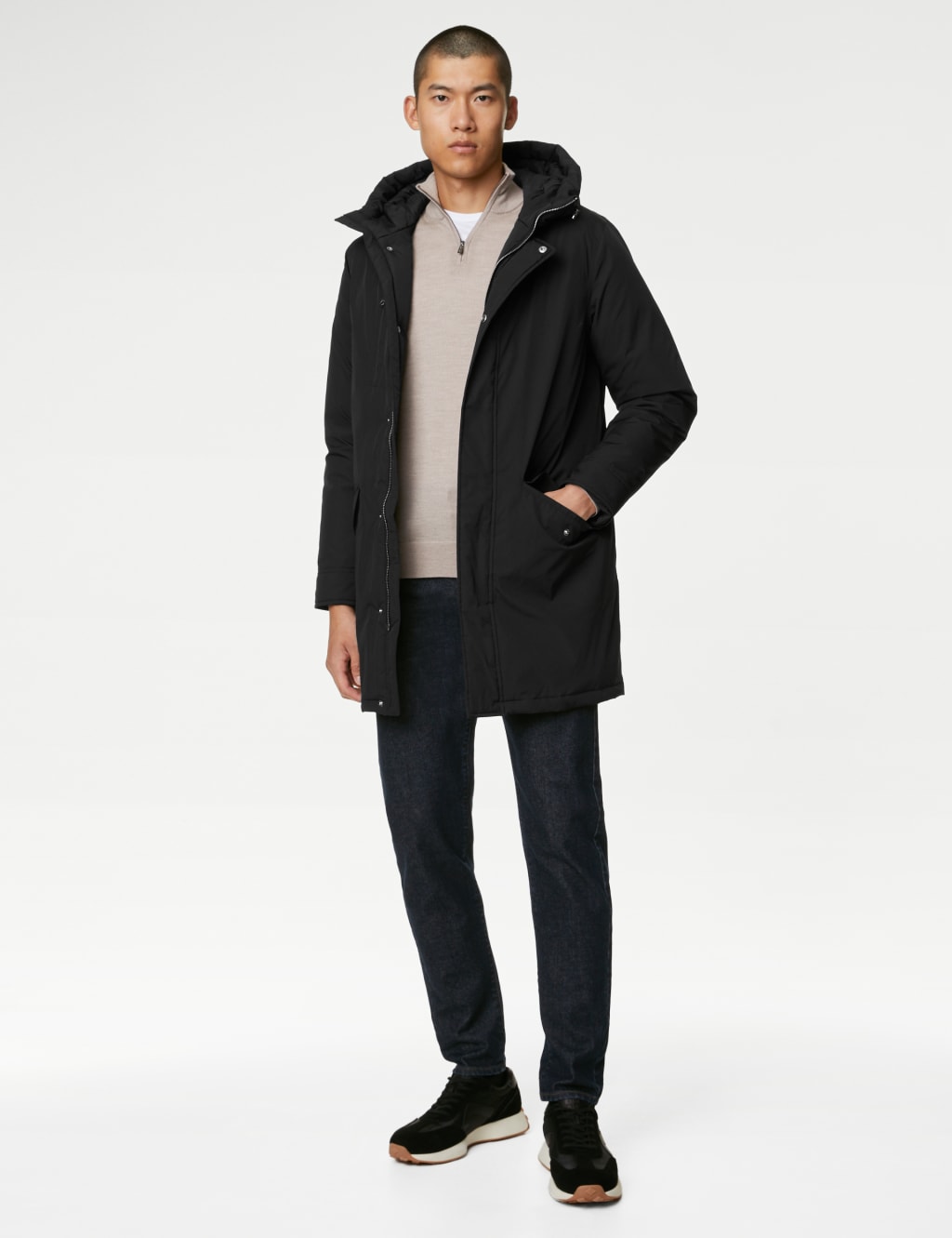 mens parka coats marks and spencer