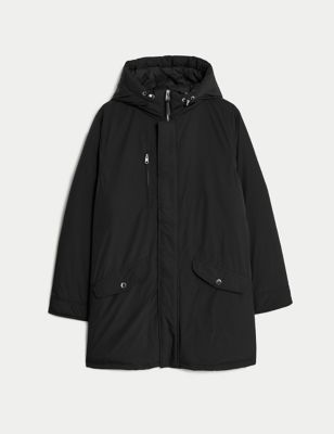 Hooded Feather and Down Parka Jacket with Stormwear™