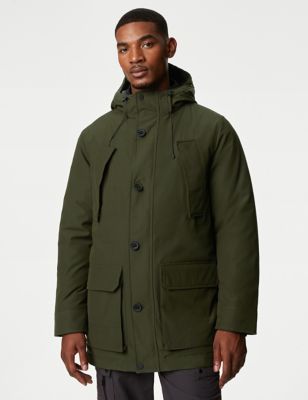 

Mens M&S Collection Hooded Parka Jacket with Thermowarmth™ - Khaki, Khaki
