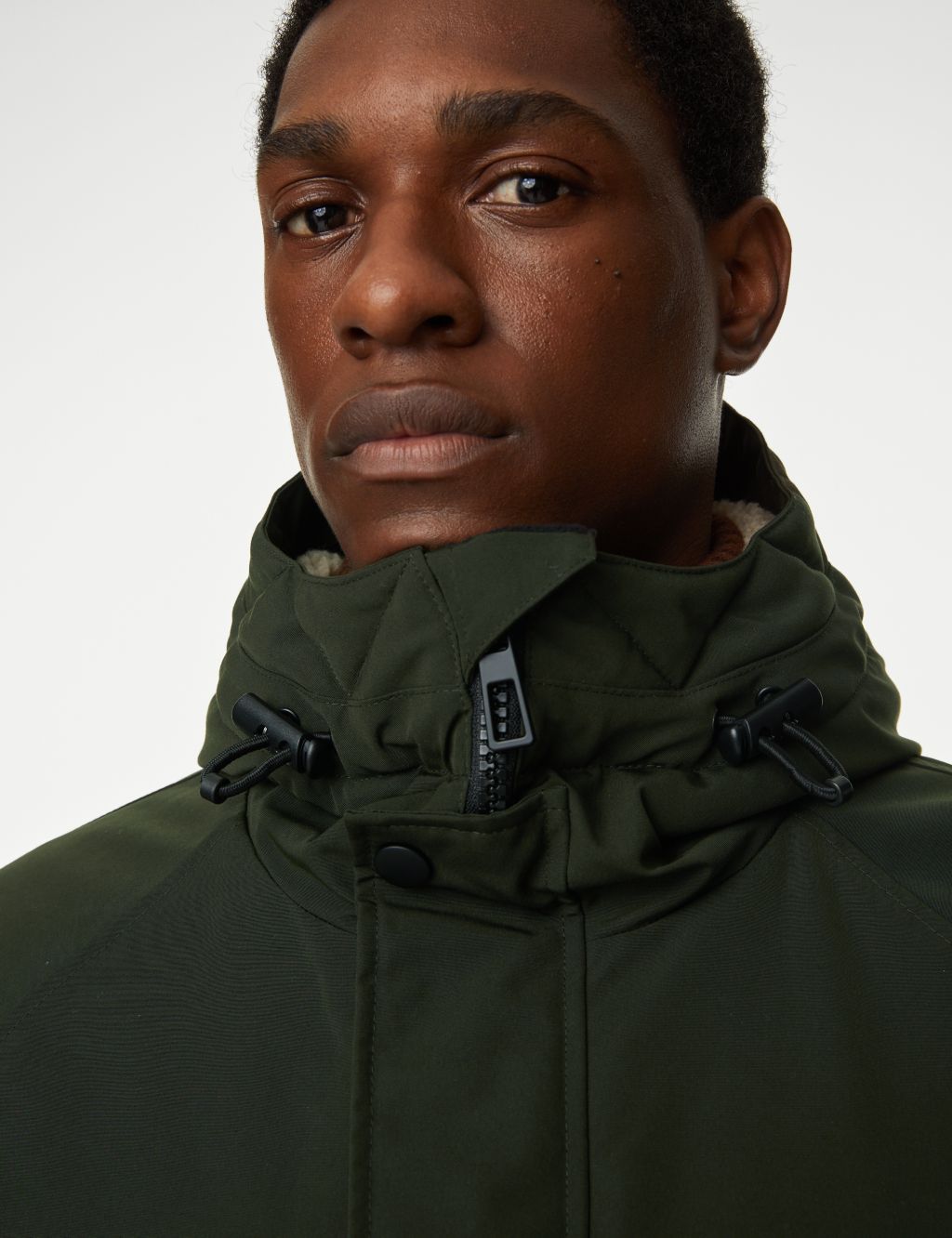 Borg Lined Parka Jacket with Stormwear™ image 4