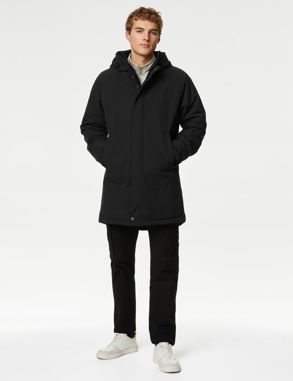 Bellfield borg lined parka with hood sale