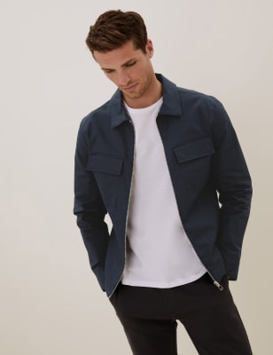  Veste Harrington en coton, dotée de la technologie Stormwear™ - Navy