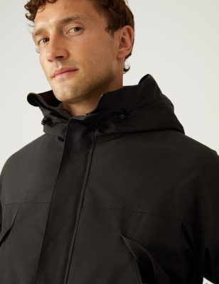 

Mens M&S Collection Hooded Mac with Stormwear™ - Black, Black