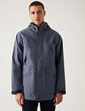 ז'קט-מעיל רוח עמיד למים עם צווארון גבוה בשילוב Stormwear™‎