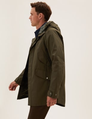 

Mens M&S Collection Hooded Mac With Stormwear™ - Khaki, Khaki