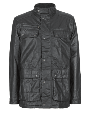 Pure Cotton Military Jacket with Stormwear™ | M&S Collection | M&S