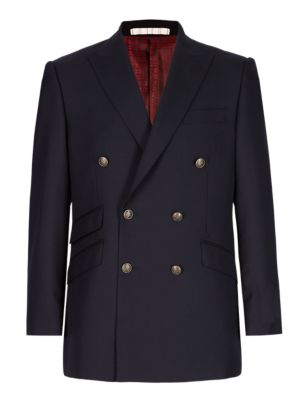 Pure New Wool Double Breasted Blazer | M&S Collection Luxury | M&S
