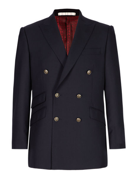 Pure New Wool Double Breasted Blazer | M&S Collection Luxury | M&S