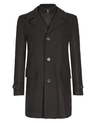 Wool Blend Prince of Wales Checked Coat | Collezione | M&S