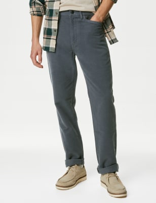 Regular Fit Moleskin Trousers