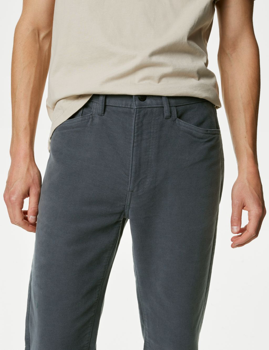 Regular Fit Moleskin Trousers image 4