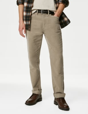 Regular Fit Moleskin Trousers - NZ