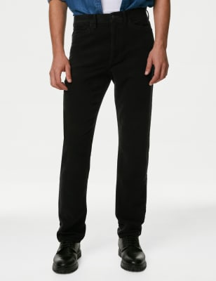 

Mens M&S Collection Regular Fit Moleskin Trousers - Black, Black