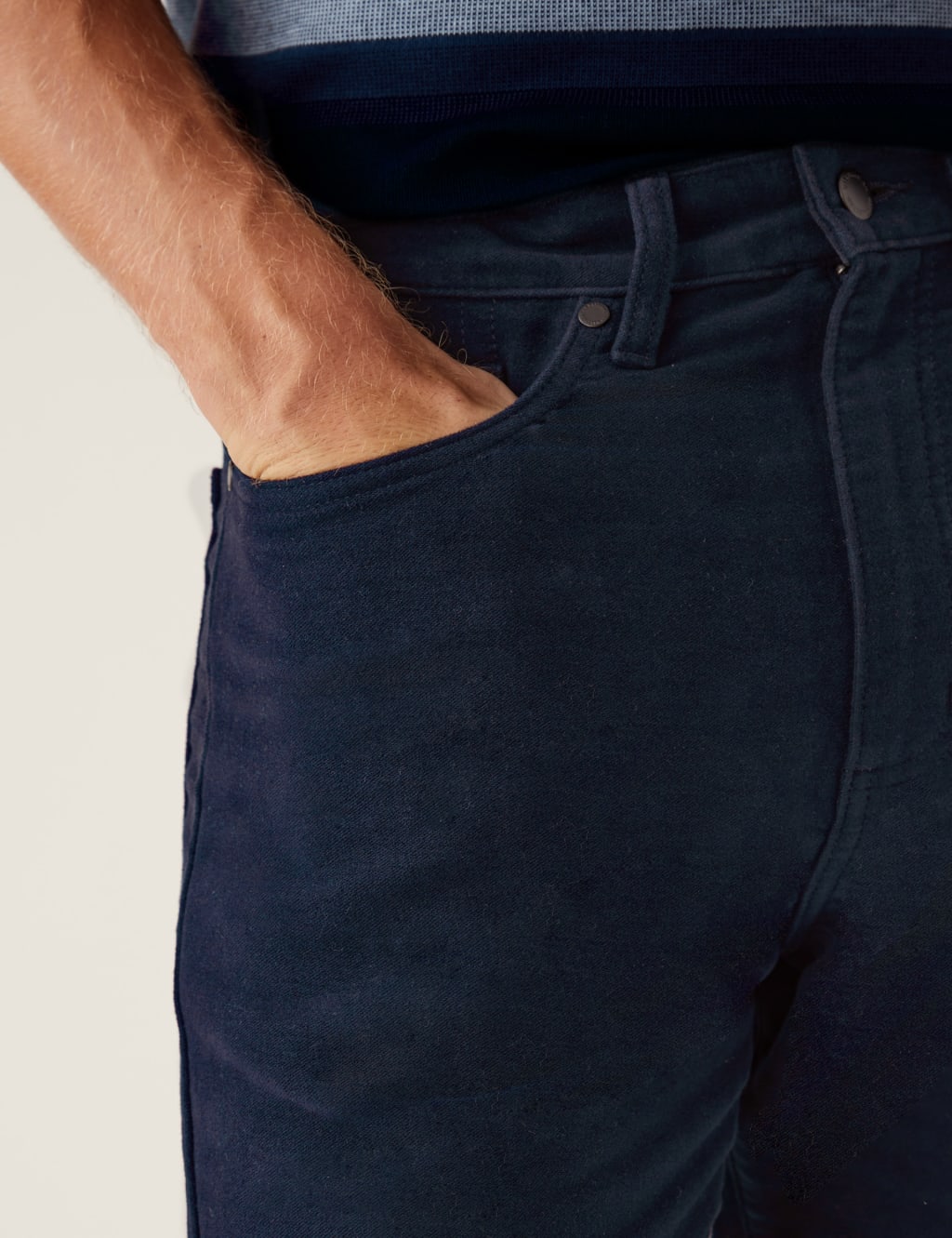 Regular Fit Moleskin Trousers image 5