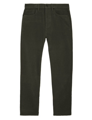 

Mens M&S Collection Regular Fit Moleskin Trousers - Khaki, Khaki