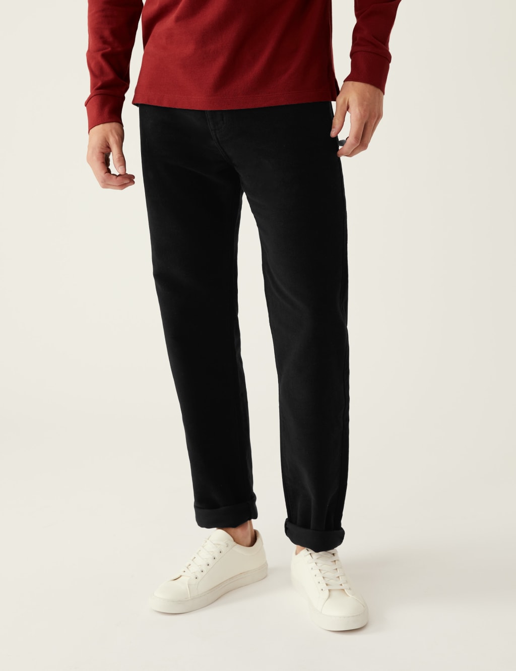 Regular Fit Moleskin Trousers image 2