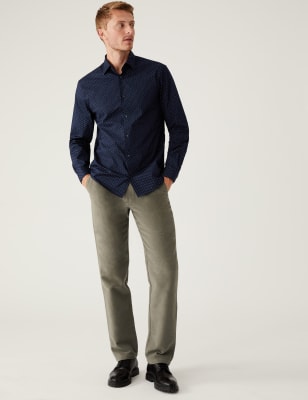 

Mens M&S Collection Regular Fit Moleskin Chinos, Mole