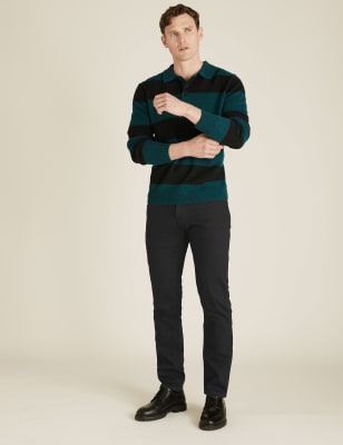 

Mens M&S Collection Superweiche Jeans aus Bio-Baumwolle mit gerader Passform - Black, Black