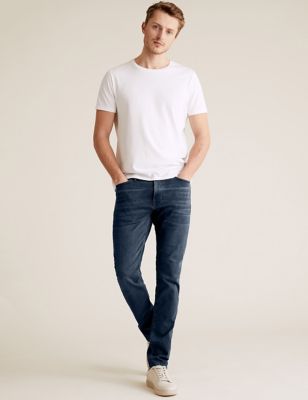 

Mens M&S Collection Slim Fit Organic Cotton Supersoft Jeans - Indigo, Indigo
