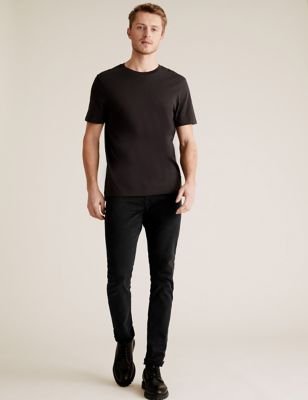 

Mens M&S Collection Slim Fit Organic Cotton Supersoft Jeans - Black, Black