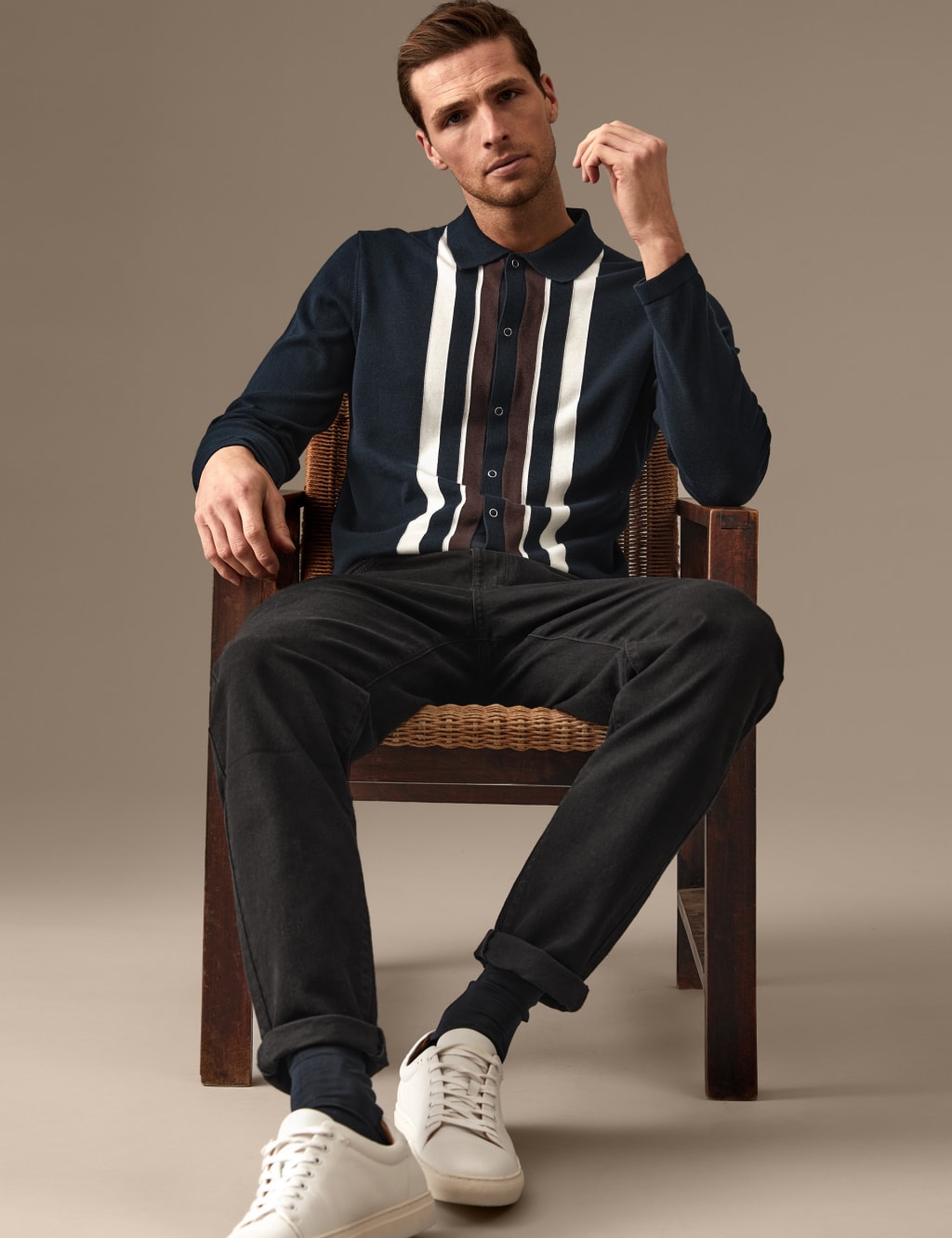 Tapered Fit Stretch Jeans image 1