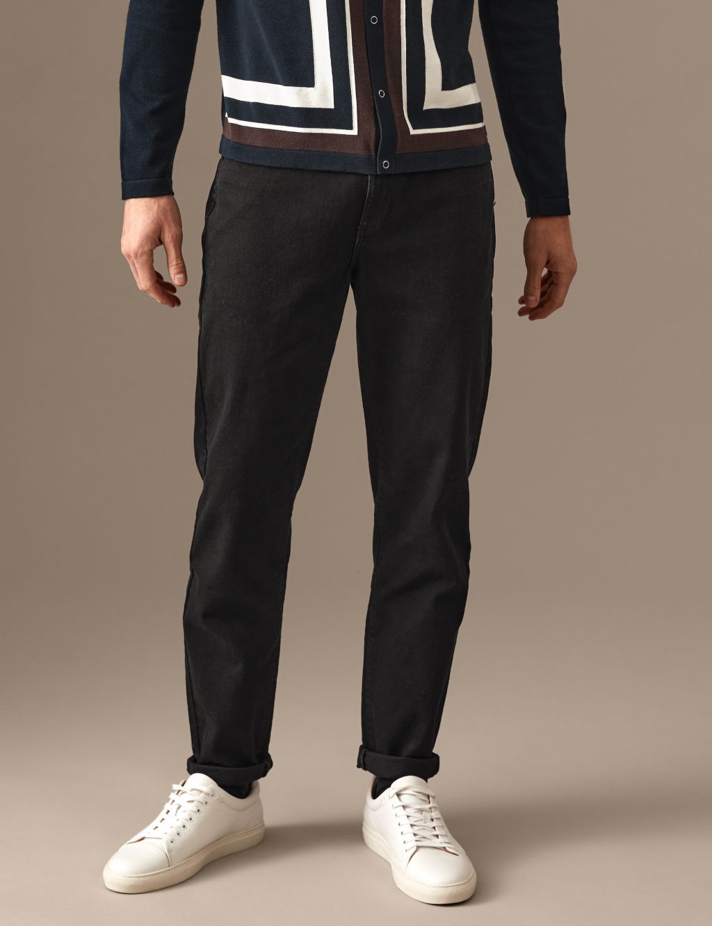 Tapered Fit Stretch Jeans image 3