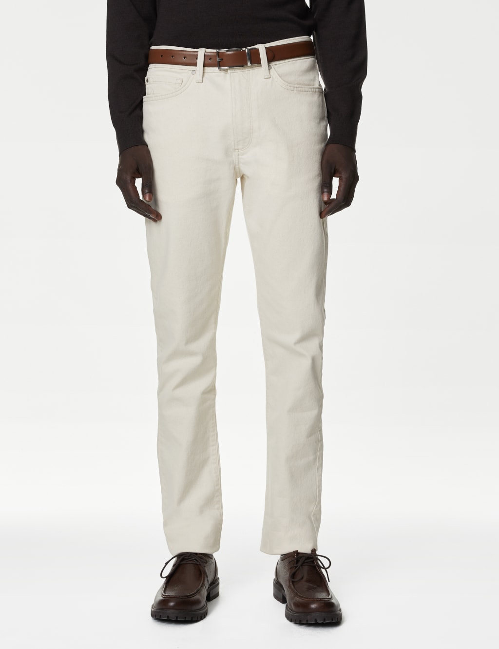 Men’s Cream Jeans M&S