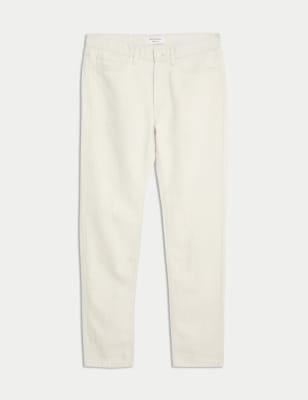 

Mens Autograph Straight Fit Linen Blend Jeans - Ecru, Ecru