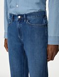 Zachte jeans met rechte pijpen