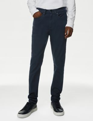 M&S Mens Skinny Fit 360 Flex Jeans - 3031 - Blue/Black, Blue/Black,Medium Blue,Black,Indigo