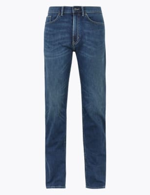 

M&S Collection Jeans straight con flexibilidad de 360 gradosMens - Slate Blue, Slate Blue