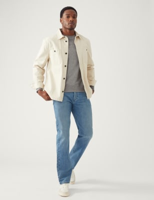 

M&S Collection Jeans straight con flexibilidad de 360 gradosMens - Grey Blue, Grey Blue