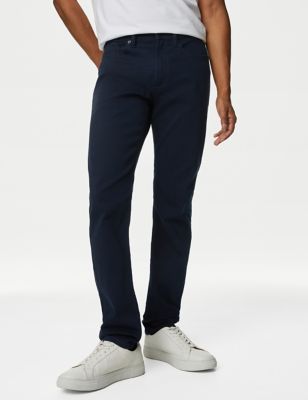 Marks And Spencer Mens M&S Collection Slim Fit 360 Flex Jeans - Blue/Black, Blue/Black