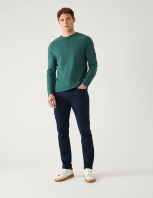 

Mens M&S Collection 360-Stretch-Jeans in schmaler Passform - Blue/Black, Blue/Black