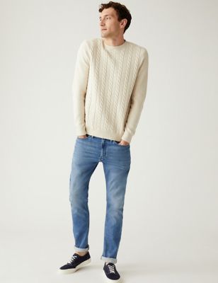 

Mens M&S Collection Slim Fit 360 Flex Jeans - Grey Blue, Grey Blue