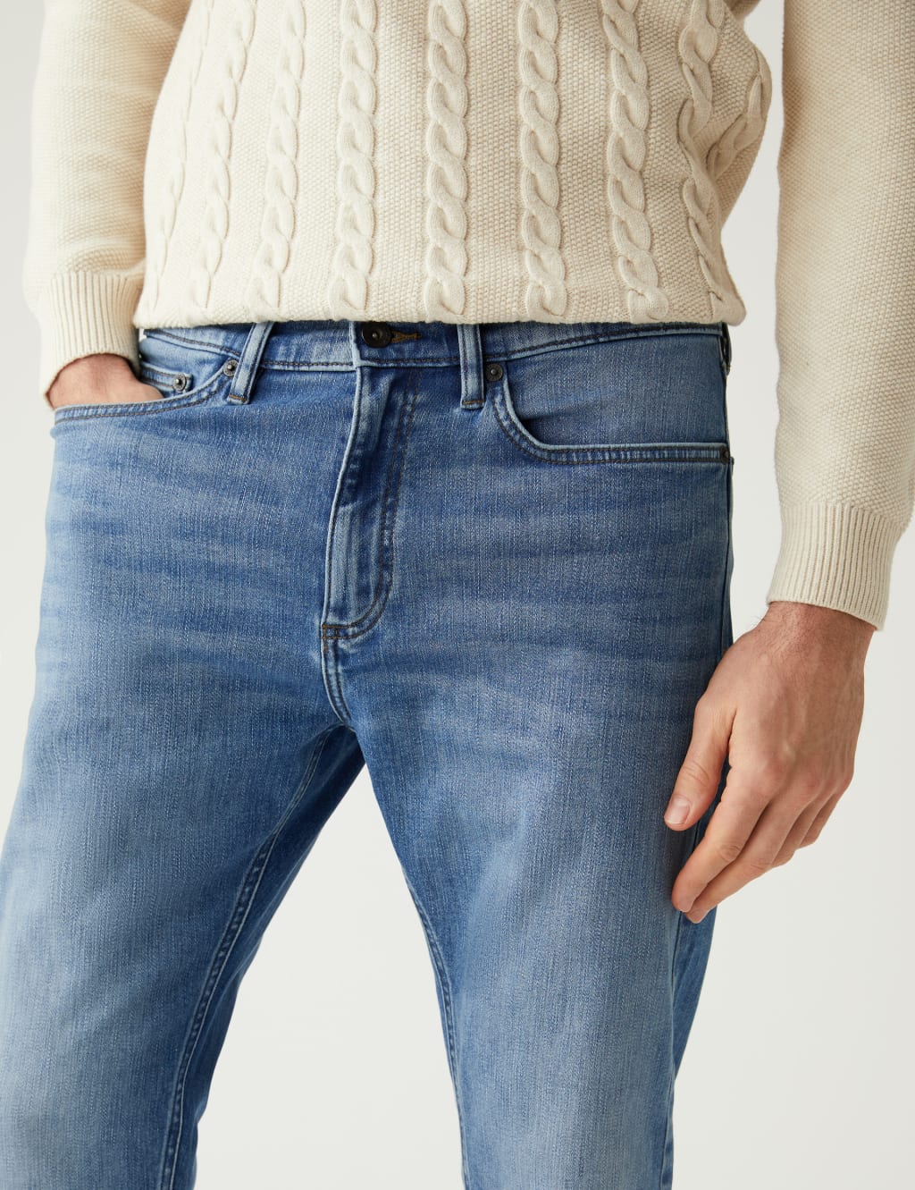 Shorter Length Slim Fit 360 Flex Jeans image 3