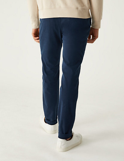 Slim Fit Textured Stretch Trousers