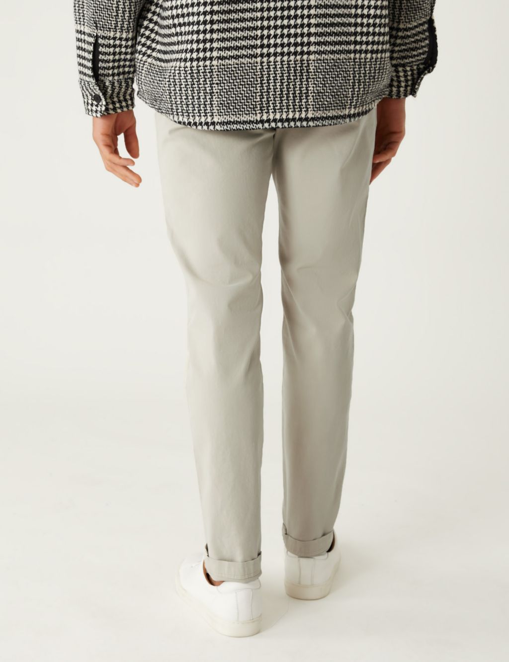 Slim Fit Textured Stretch Trousers image 4